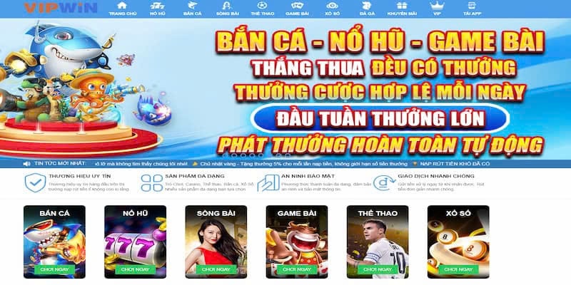 Thao tác trải nghiệm sảnh bắn cá tại VIPWIN